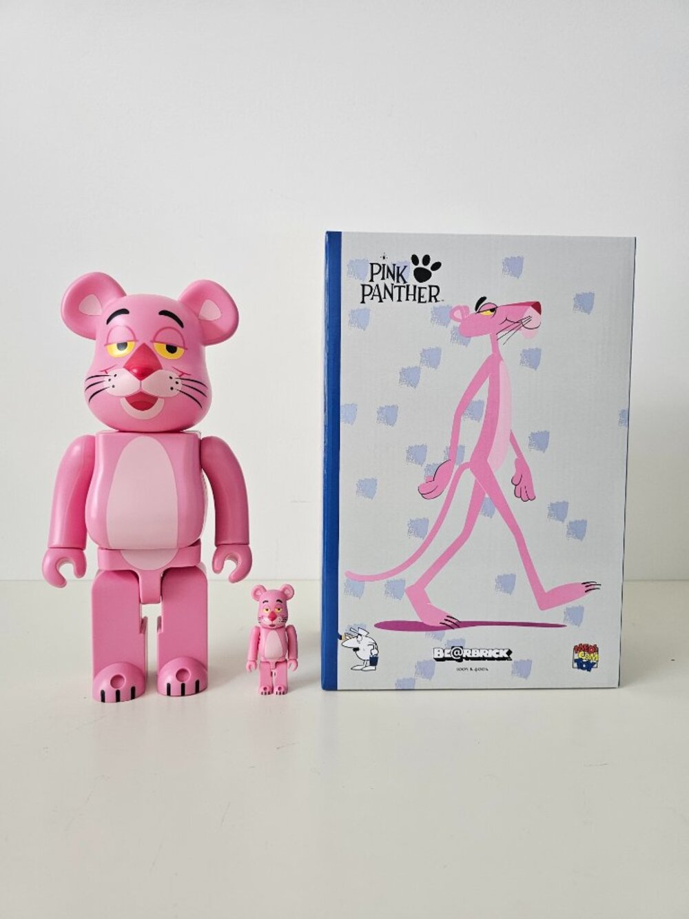 Medicom Toy BearBrick Pink Panther 100% & 400% Set - Brand New In Open Box